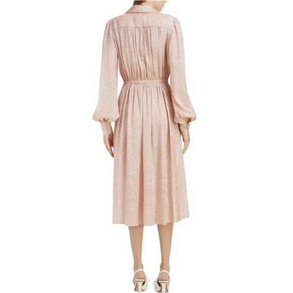 Runway Marc Jacobs Tie Front Silk Metallic Dress Womens Size 0 NWT $1200 - Picture 3 of 16